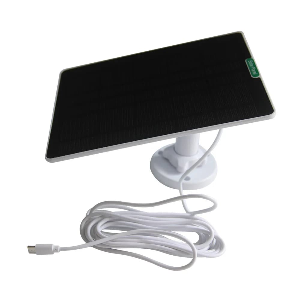 ETFE 5W Pannello solare 5V Micro USB Tipo-C Caricatore solare CC per Ring Eufy Blink REOLINK Sistema di telecamere di sicurezza per monitoraggio campanello