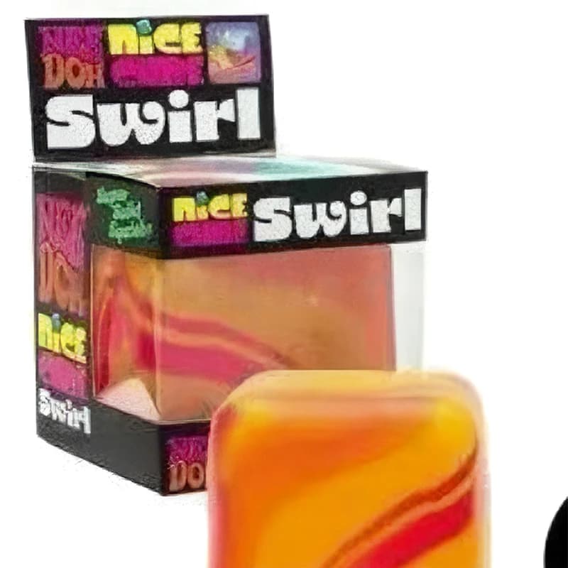 Needoh Nice Cube Uovo di Pasqua Dorato, Giocattolo Antistress Sensoriale da Schiacciare, Regalo per Bambini e Adulti