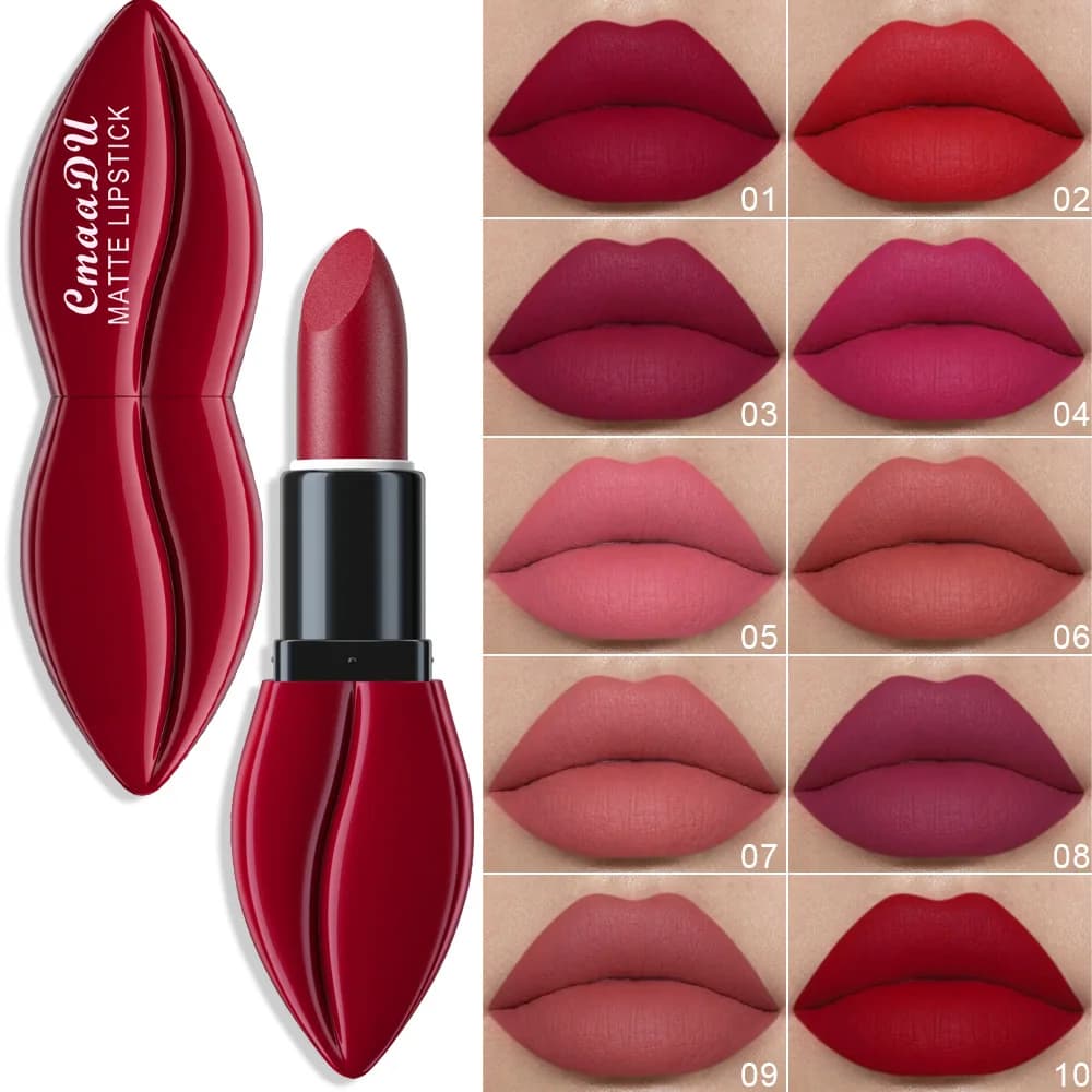 CmaaDu lipstick matt colors complete and rich natural moisture comfortable texture fine and smooth lasting and easy to apply