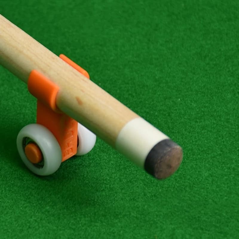 Pool Cue Strokes and Balance Trainers Pool Cue Roller Support for Cue Practice Time, Plastic Guide Wheel Clip for Table 24BD