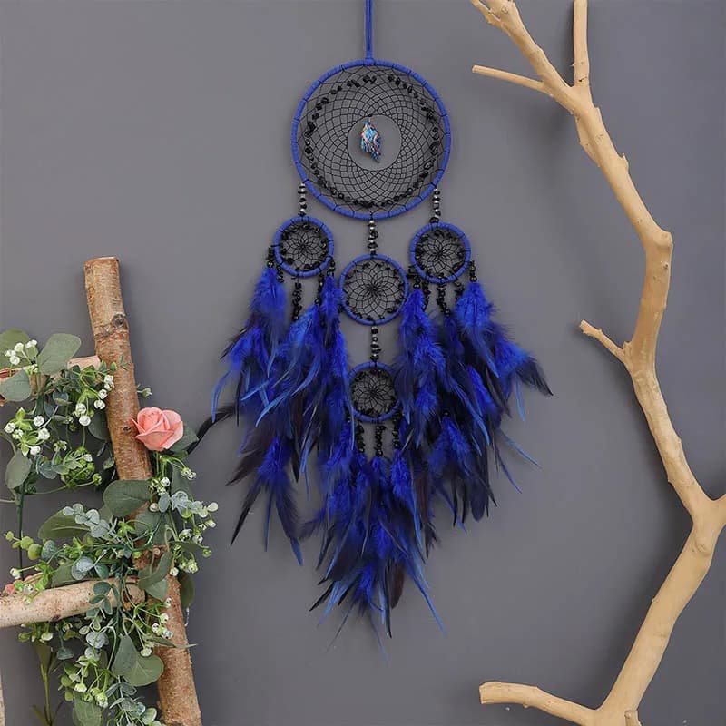 Crystal Feathers Dream Catcher Halloween Home Decorations Wind Chimes Wall Hanging Handmade Door Pendants For Easter Gifts