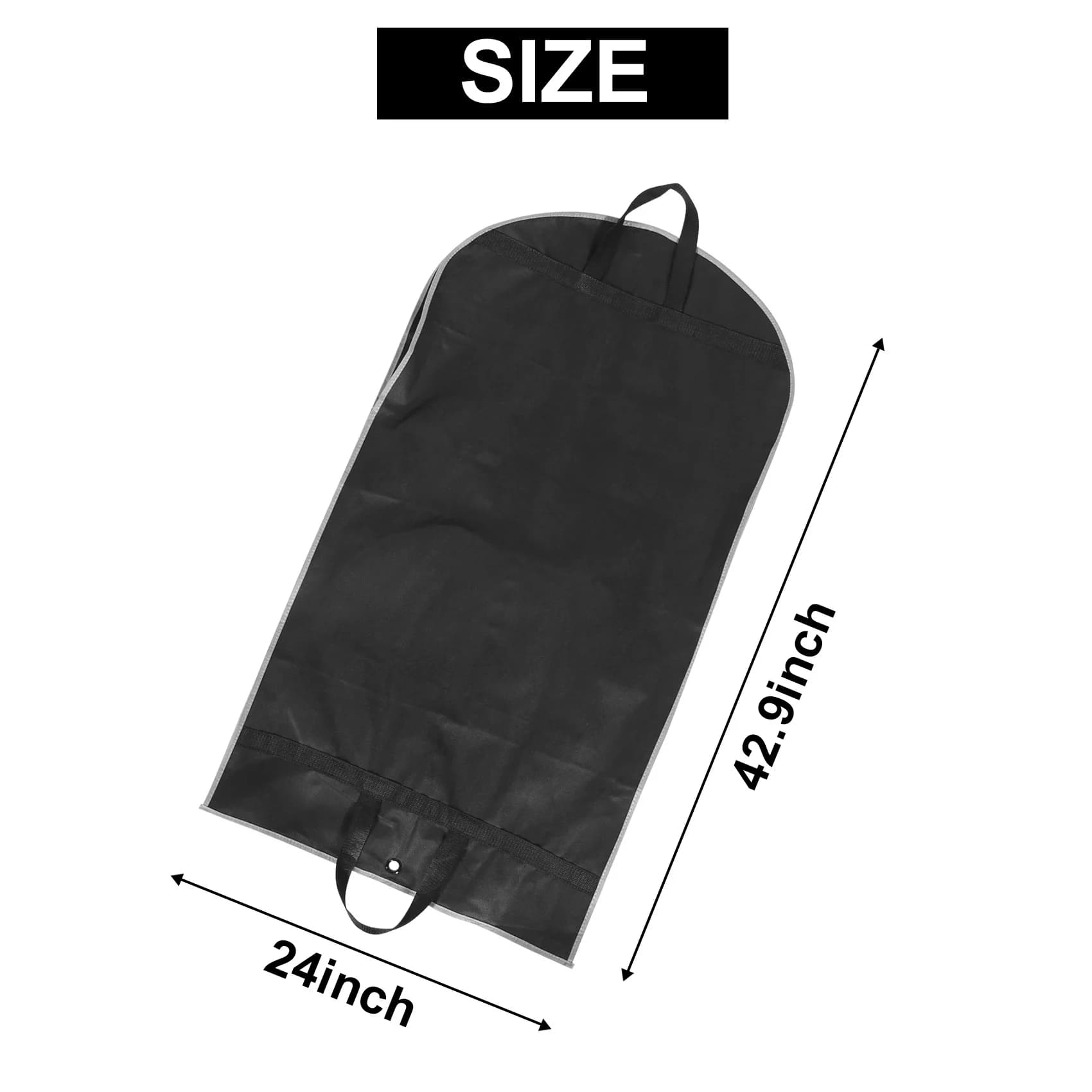 Sacche porta abiti AAAF, confezione da 2, 43 pollici, per riporre e trasportare vestiti, in tessuto non tessuto, con 2 ampie tasche.