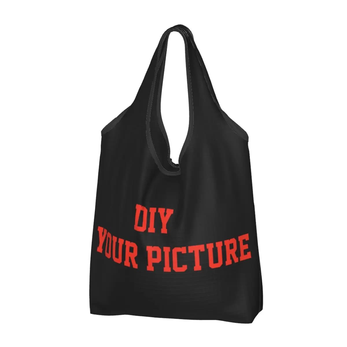 Riutilizzabile fai da te la tua foto Shopping Bag per generi alimentari pieghevole personalizzazione personalizzata borse per la spesa borse grandi lavabili