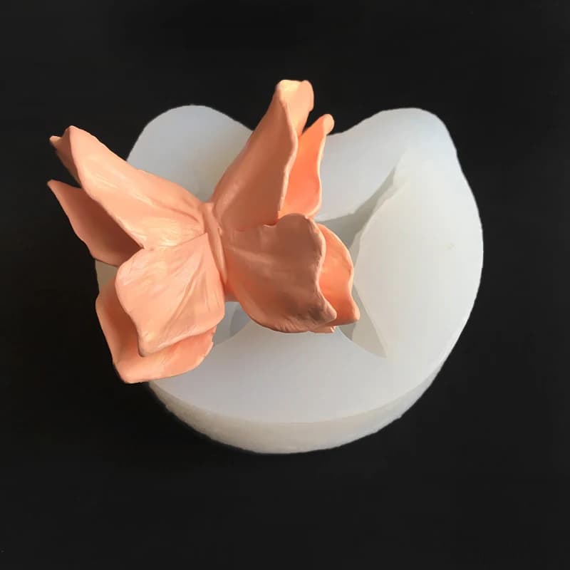 Silicone mold for butterfly candle, soap production tool with DIY flowers, chocolate resin mold, birthday gift, home decorations