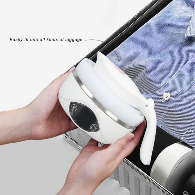 Bollitore elettrico portatile pieghevole 90-240V con spegnimento automatico per campeggio, hotel e uso domestico