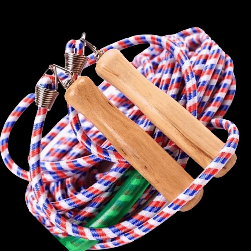 10m Length Long Jump Rope Wooden Handle 32.8ft Length Multiplayer Skipping Rope Multiplayer Design Long Size