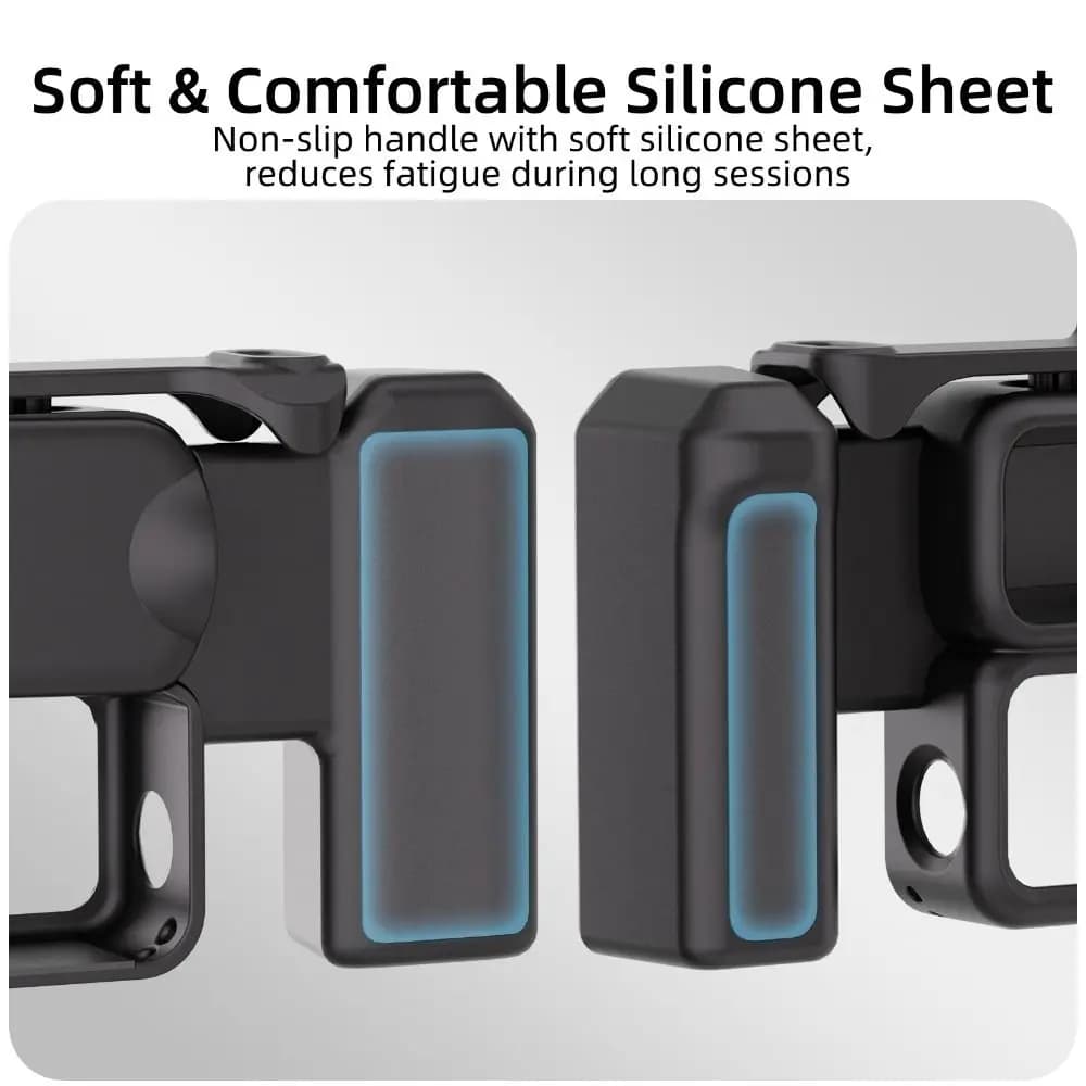 Kit Impugnatura Street Grip a Sgancio Rapido con Pulsante Otturatore, Supporto Leggero per Fotocamera con Cold Shoe per DJI Osmo Nano