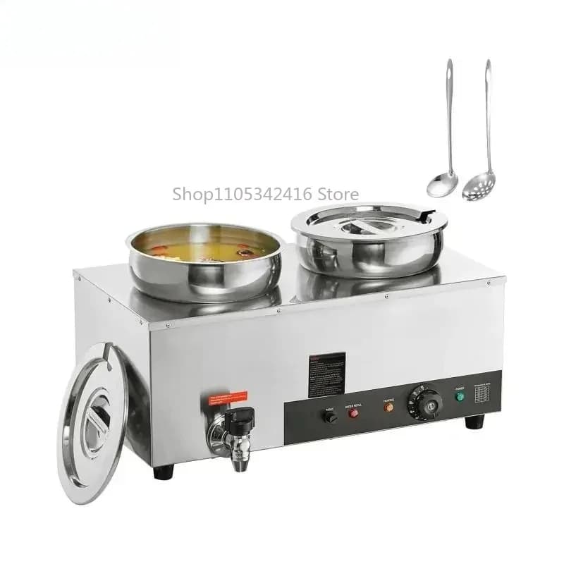 Scaldavivande Elettrico 2/3/4*7.4Qt in Acciaio Inox, Pentola Termoresistente 800W per Ristoranti e Buffet