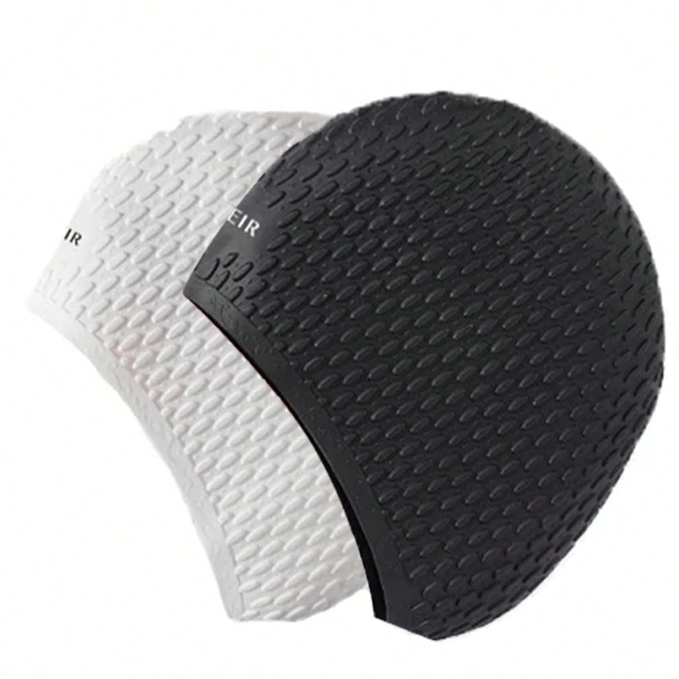 Large Silicone Long Hair Swimwear, Swim Head with Ear Protection, Classic Pool Accessories