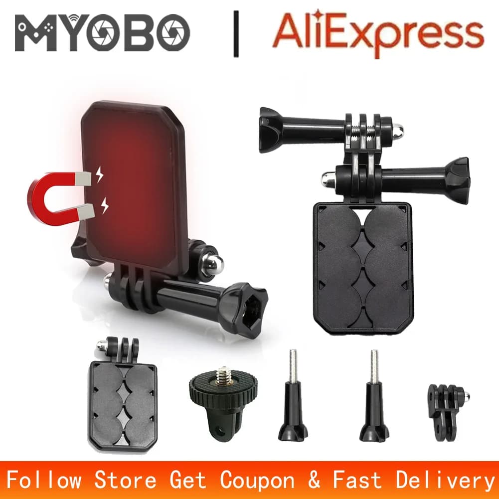 MYOBO Magnetic Mount 180° Rotation for DJI Osmo Nano Mount /V-log/Tabletop for Insta360 X5 X4 & Gopro Action Camera Accessories
