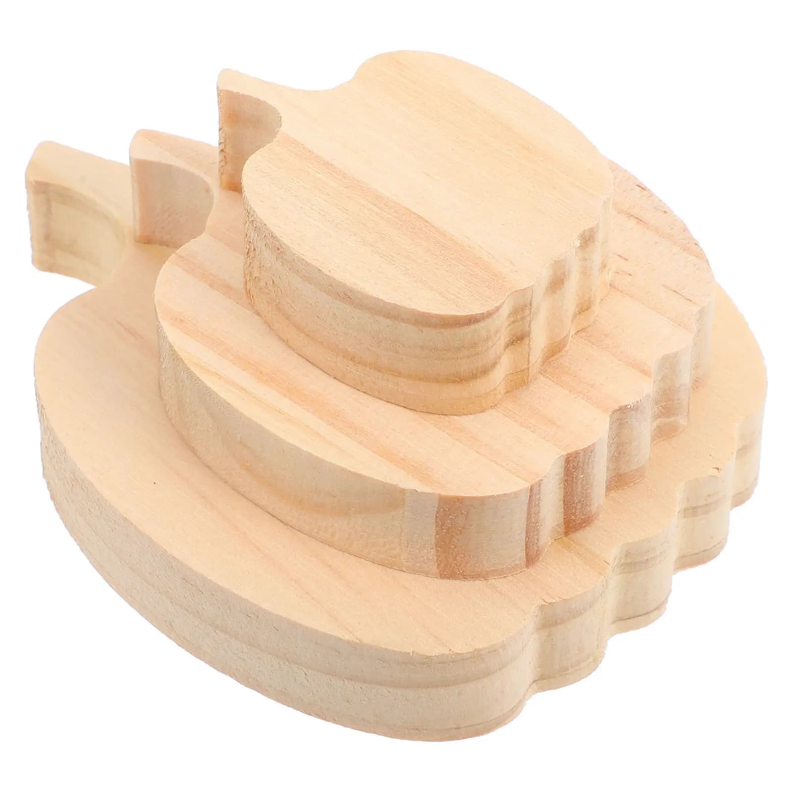 Set di 3 Decorazioni in Legno a Forma di Zucca, Blocchi di Zucca in Legno Naturale Non Trattato, Decorazioni Fai-da-Te per Autunno, Ringraziamento, Festa del Raccolto, Arredamento Casa