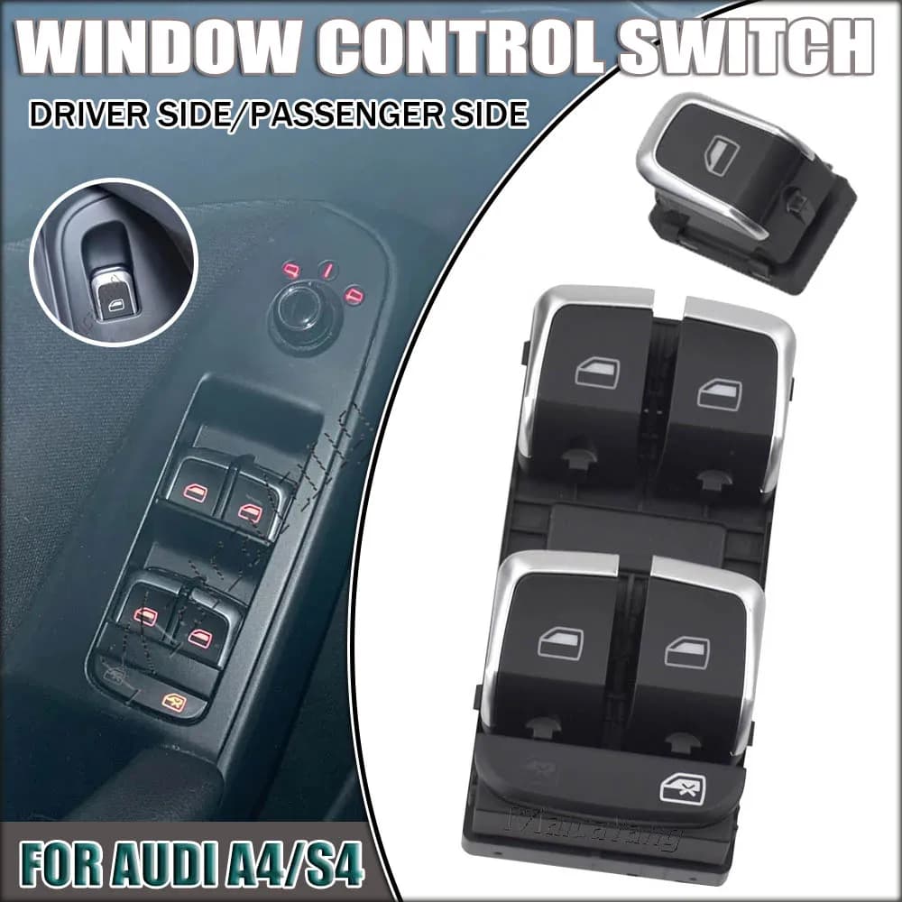 Auto Elettrica di Alimentazione Master Finestra Sollevatore Pulsante Interruttore di Controllo Per Audi A4 S4 B8 A5 Q5 A4 Allroad Quattro 8KD959851 8KD959855