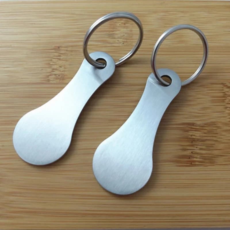 1/2 pcs shopping cart metal token keychain multipurpose shopping laptop for outdoor home