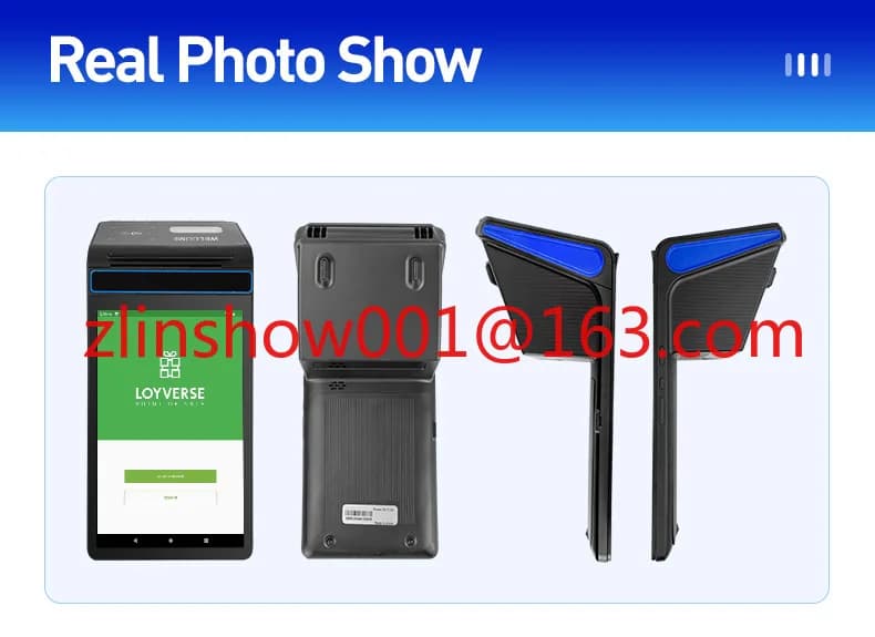 Macchina POS per biglietti con lettore QR per schede bus terminale POS Android 12 NFC da 8 pollici con stampante termica da 80 mm