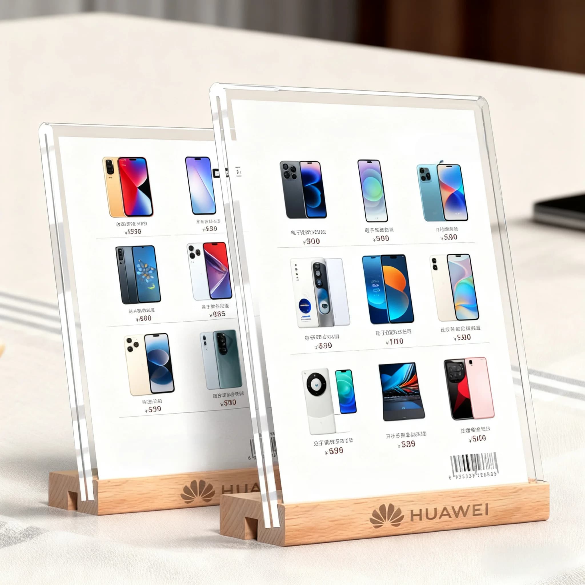 A5 148x210mm L / T Forma Display Tavolo in legno Etichetta prezzo Porta carte Ristorante Menu acrilico Porta cartello in carta Espositore