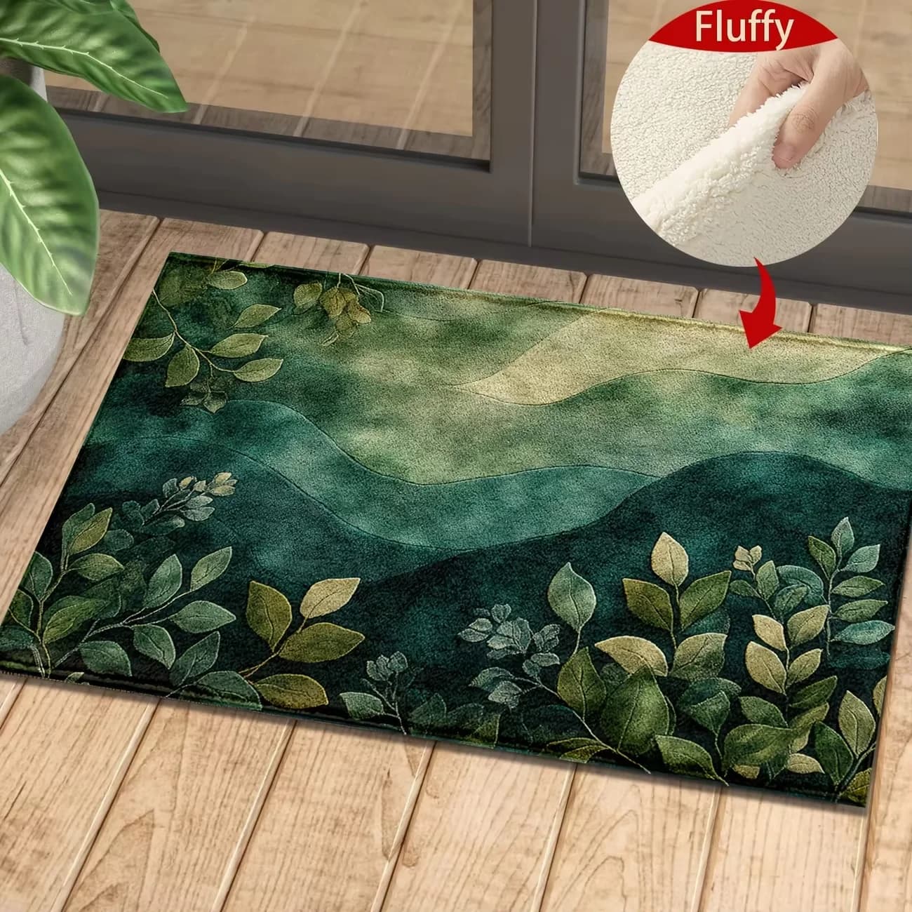 VIKAMA Tappeto in flanella carino e fresco per camera da letto, soggiorno, ingresso e bagno Tappetino assorbente d'acqua