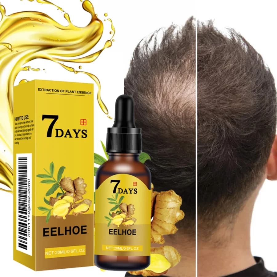 1 Serum for hair with oil and ginger biotin, nourishing massage for ginger hair of 7 days for all hair types, moisturizing, perfect Valentin