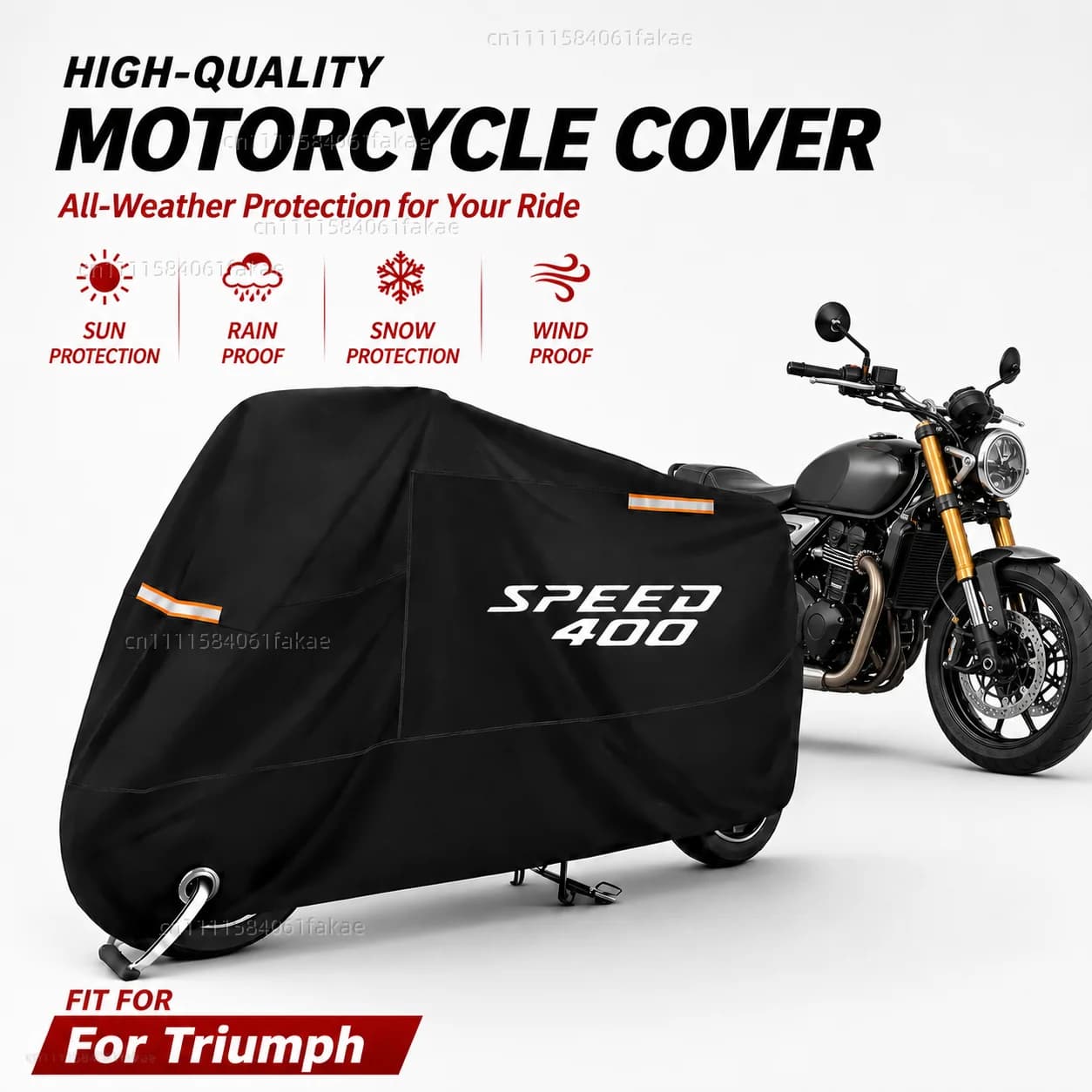 Motorcycle Cover Waterproof Outdoor All Season Dustproof UV Protective Moto Scooter Rain Cover For Triumph Scrambler 400X 400 X