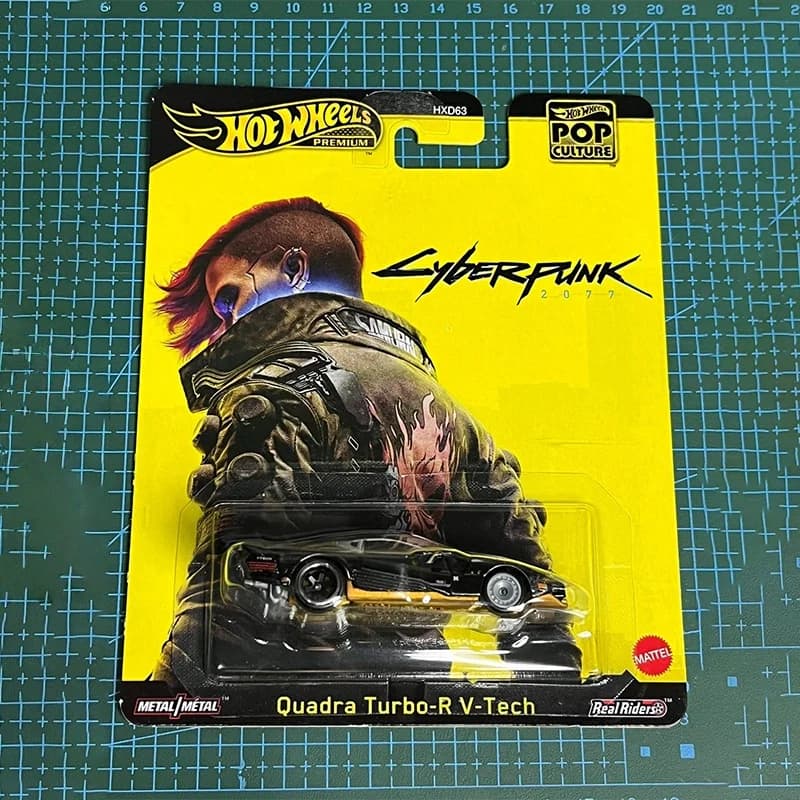 Nuovo Modellino Originale Hot Wheels HXD63 Gold Label Pop Culture Cyberpunk 2077 Knight Rider The Nightmare Before Christmas in Metallo Pressofuso