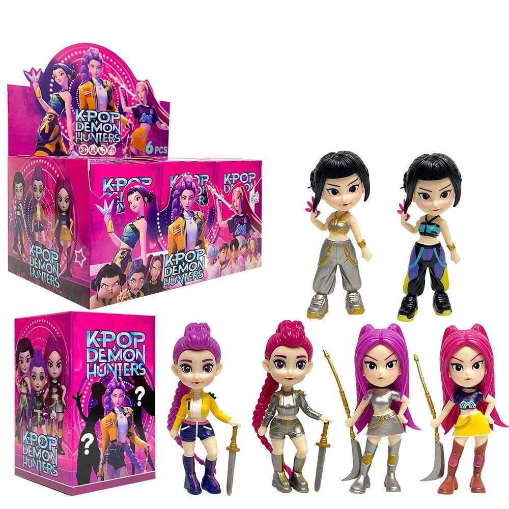 Nuova Action Figure Anime KPop Devil Hunter in Vinile - Personaggi Rumi, Mira, Zoi - Maschera in Vinile Blind Box - Ornamento Giocattolo - Statuetta Anime Blind Box
