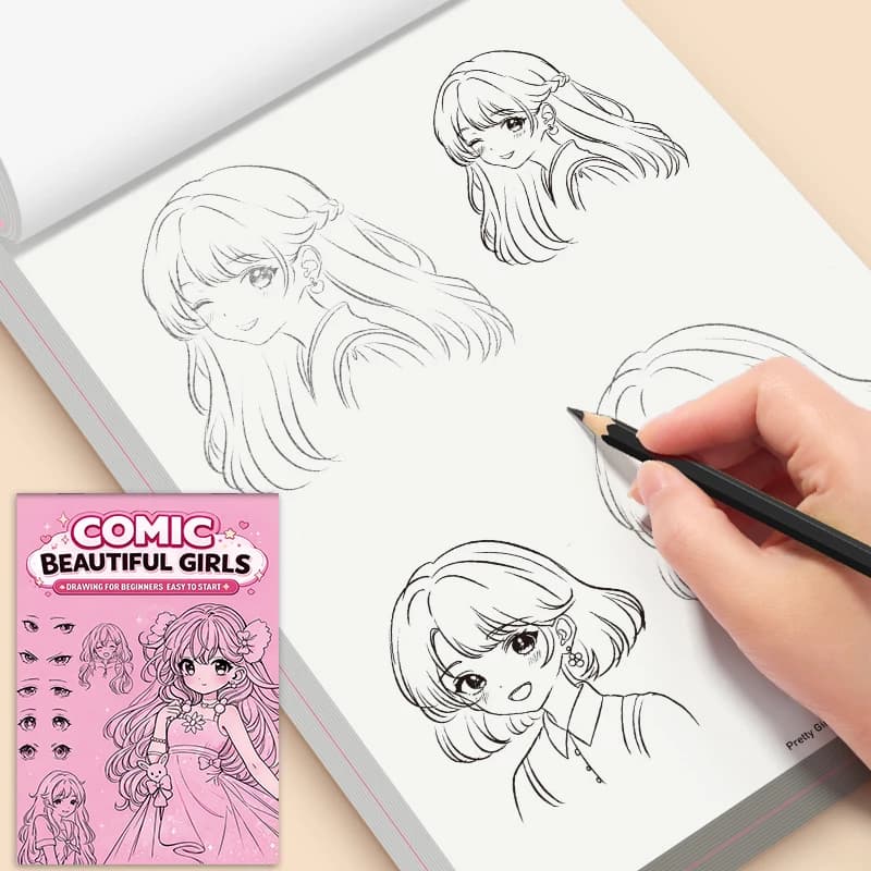 Anime Girl Drawing Book for Beginners, Anime Character Sketching and Practice Guide, Easy-To-Start Manga Girl Drawing Tutorial Workbook.