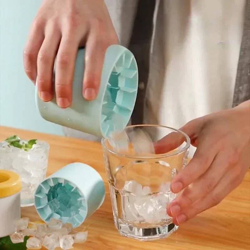 Stampo per cubetti di ghiaccio in silicone da 1/2 pezzi, secchiello per ghiaccio a 40 griglie, stampo creativo per ghiaccio fai da te per l'estate, per congelamento nel frigorifero, utensili da bar