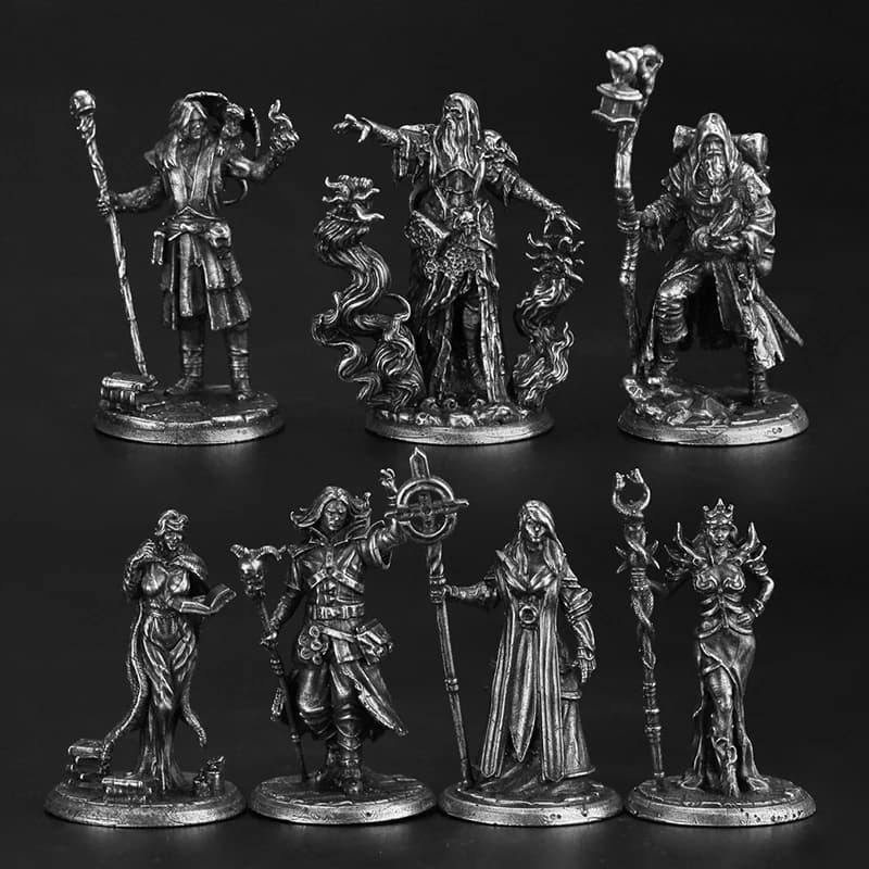Modello di soldato in metallo rame bianco Action Figures Gioco da tavolo Ornamento in miniatura Accessori Pezzo Giocattoli creativi Regalo Decorazioni per il desktop