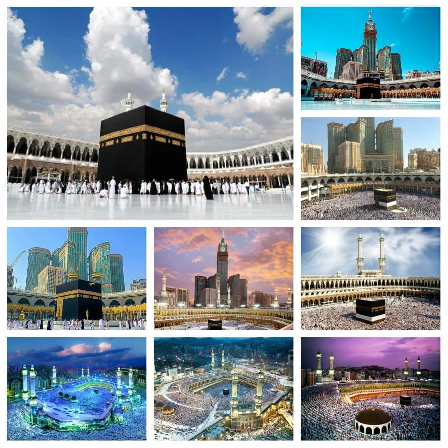 Kit di pittura diamante islamica Meca Arabia Kaaba Makkah Paesaggio della moschea in Masjid Al-Haram Mosaico Punto croce Decorazioni per la casa Arte