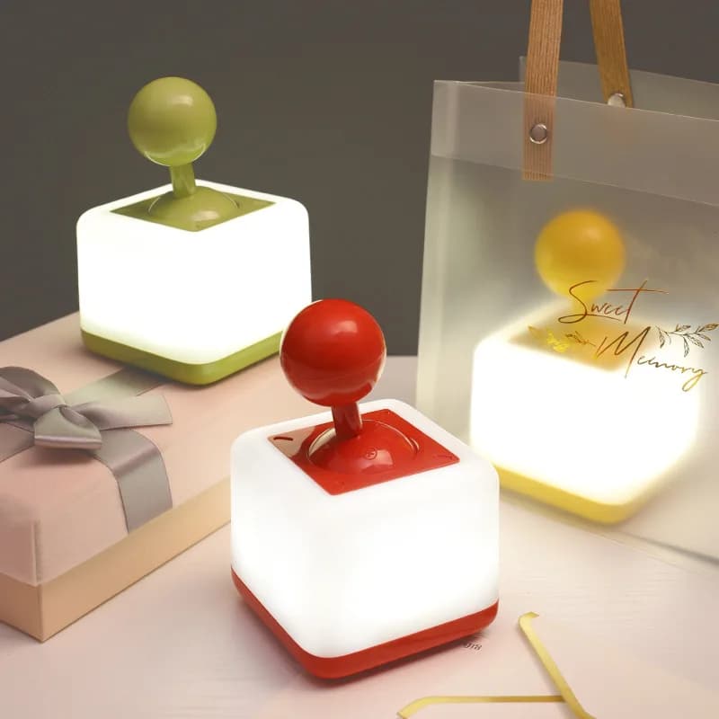 Lampada da Scrivania Creativa a Forma di Joystick, Luce d'Atmosfera USB per Camera da Letto, Ricaricabile, LED
