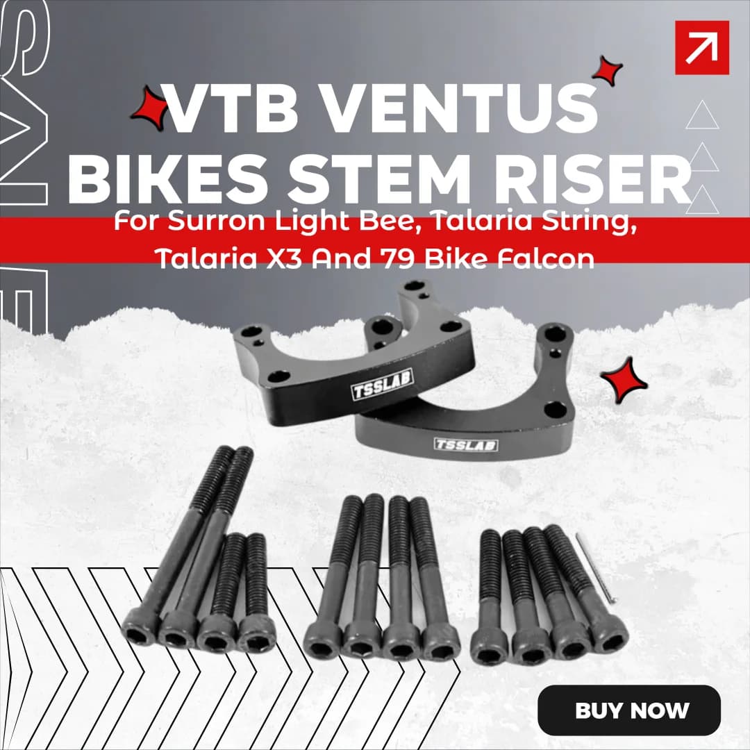 VTB Ventus Bikes Stem Riser per Surron Light Bee, Talaria String, Talaria X3 e 79 Bike Falcon