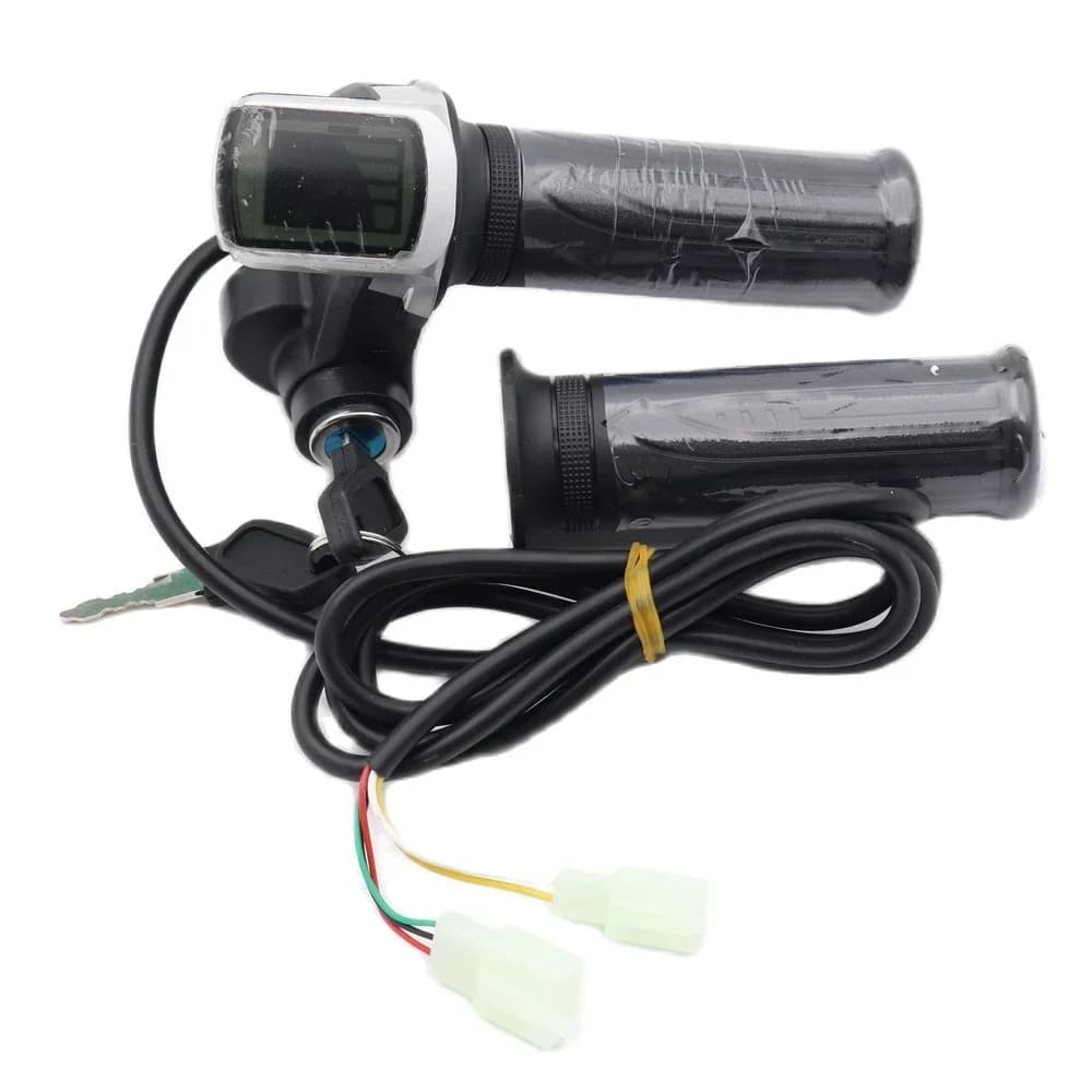 Electric Bike Twist Throttle 24V 36V 48V Grip Speed Display for All Bike/scooter/ Connect To Ebike Brushless Controller