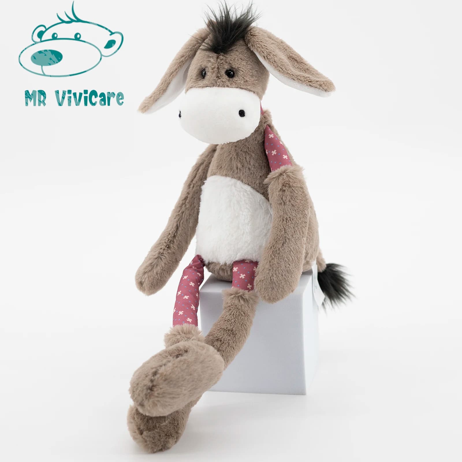 Simpatico cartone animato bambino Eeyore simulazione asino peluche morbido peluche bambola per la collezione regalo di compleanno per bambini
