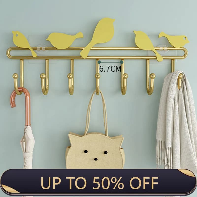 Strong Adhesive Over Door Hooks Damage Free Hanger Holder Clothes Organizer Bedroom Kitchen Bathroom Storage Space Saving Mount