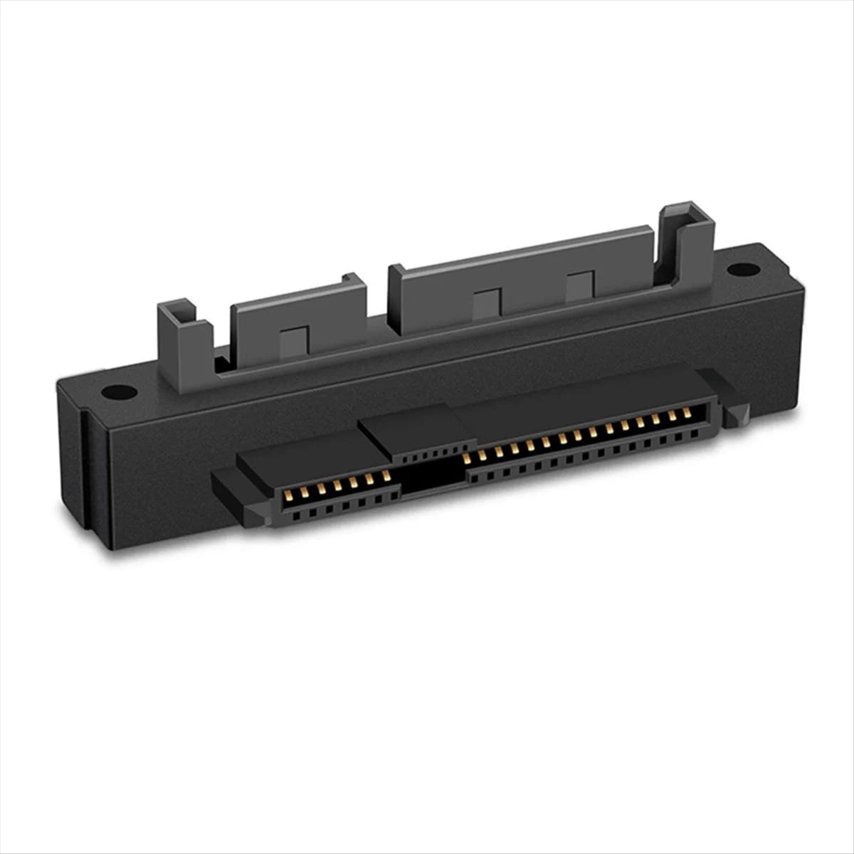 1 pz SFF-8482 SAS femmina a SATA maschio 15pin testa piegata convertitore adattatore angolo di 90 gradi per cavo della scheda madre