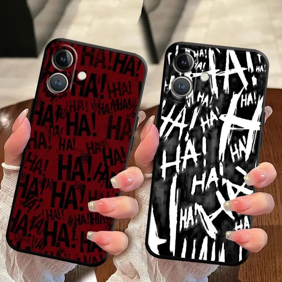 Jokers Fun Haha Case for iPhone XR 13 12 11 17 Pro Max 7 8 XS Max 17Air 15 16 14 Plus Black Soft Phone Cover