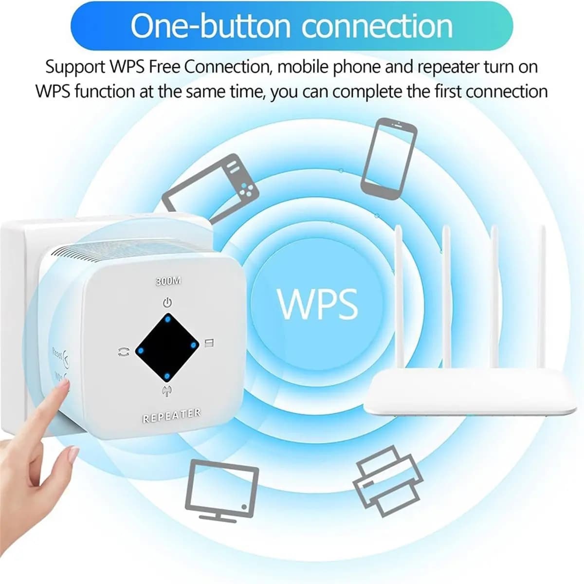 （2026 SUMMER）WiFi Extender Signal Booster Wireless Internet Repeater Signal Amplifier Coverage Up to 4500sq.Ft 30 Devices EU Plu
