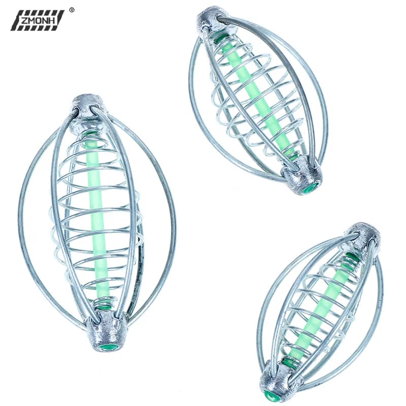 [H] Set of 10 Pieces Fishing bait with spring, Online Fishing Equipment, Metal Power Supply, S/M/L Fishing Accessories