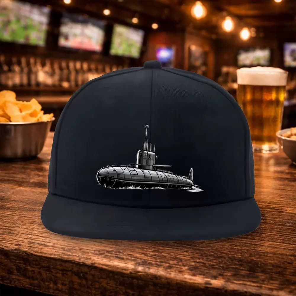 2026 Submarine Pattern Printed Flat Brim Hip-Hop Baseball Cap - Street Fashion Outdoor Sports Cap - Couple'S Hip-Hop Hat - Versa