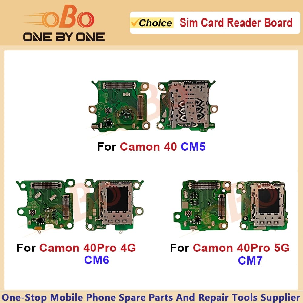 SIM Card Reader Board Flex Cable For Tecno Camon 40 Pro 4G 5G CM5 CM6 CM7 SIM Card Slot Socket Inner Adapter Flex Replacement