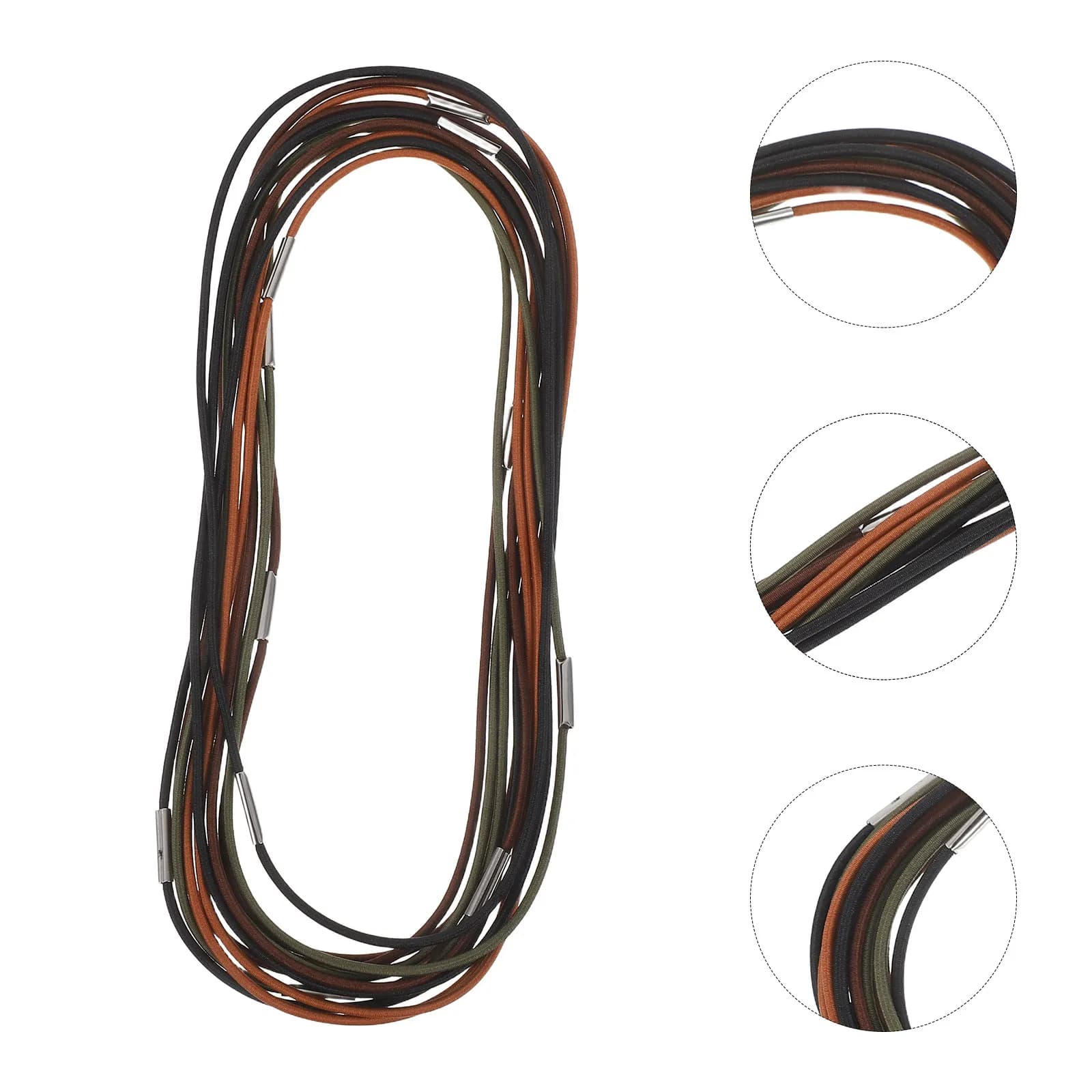 Set di 12 Elastici per Quaderni, Cinghie in Nylon Estensibili per Diari, Agende, Libri, Chiusura Sicura, Organizzatore per Bagagli