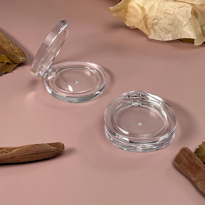 Contenitore Vuoto per Ombretti, Scatola Rotonda per Ombretti, Blush e Correttore, Custodia da Viaggio per Ombretti per Donne e Ragazze