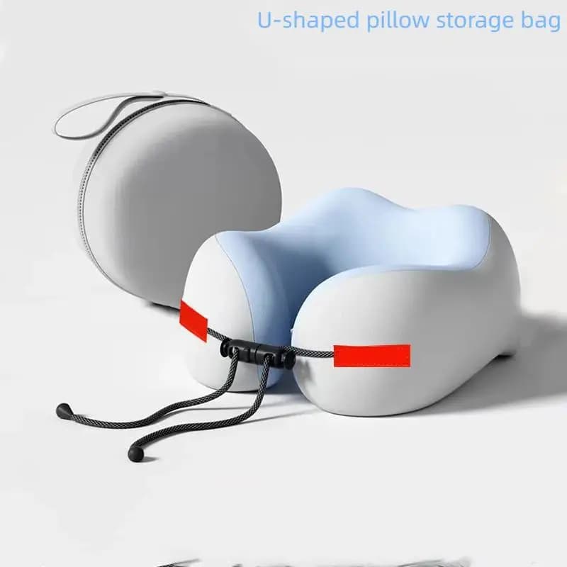EVA Travel Neck Pillow Bag Cylindrical Zipper Neck Pillow Storage Bag Convenient Quick Release Clasp Carrying Case