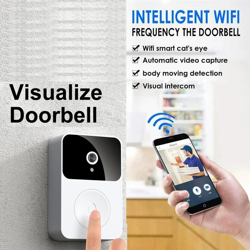 Campanello Video Wireless WiFi 2.4G con Controllo Touch per Esterni, Kit di Sicurezza Domestica, Citofono Remoto per Smartphone, Impermeabile Mini D