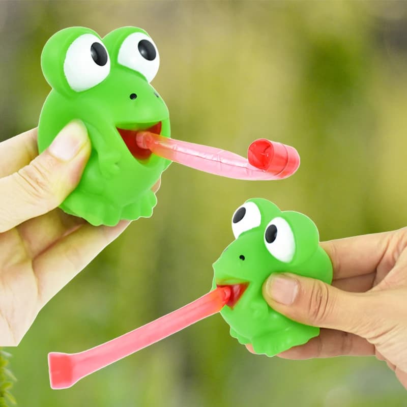 1pc Divertente Spremere Rana Dinosauro Bocca Lingua Gioco Bomboniere Per Bambini Alleviare Lo Stress Agitarsi Giocattoli Matrimonio Compleanno Festa Di Natale Regali