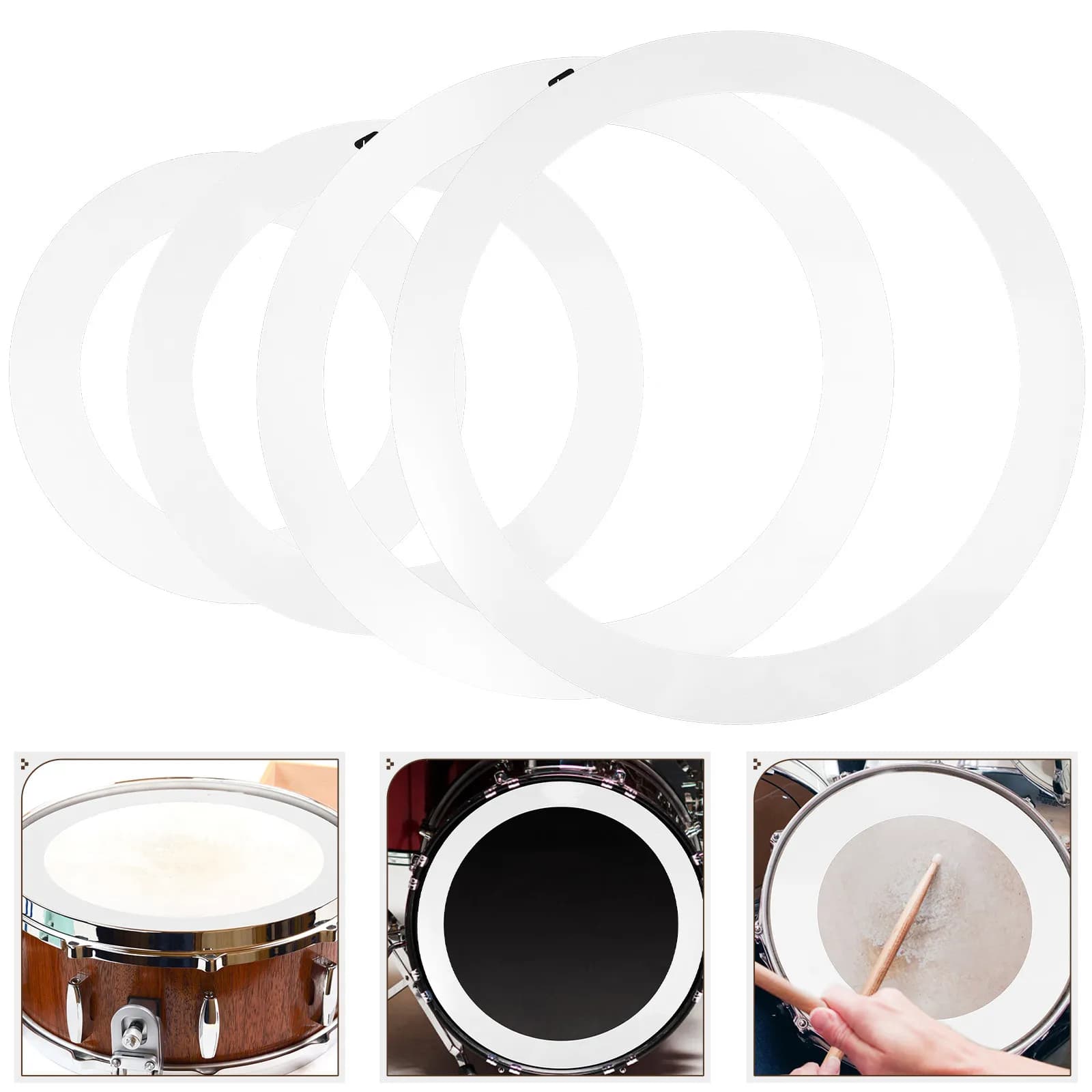Drum Damper Pads Accessories and Parts Dampening Mute Muffler Mufflers Drumstick Dampeners Accessory Snare Soft Silencers