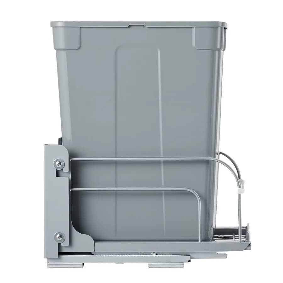 Cestino Estraibile per Armadietti da Cucina, Contenitore per Rifiuti e Riciclo da 35 QT, Bidone Sottolavello con Coperchio Morbido in Metallo Resistente