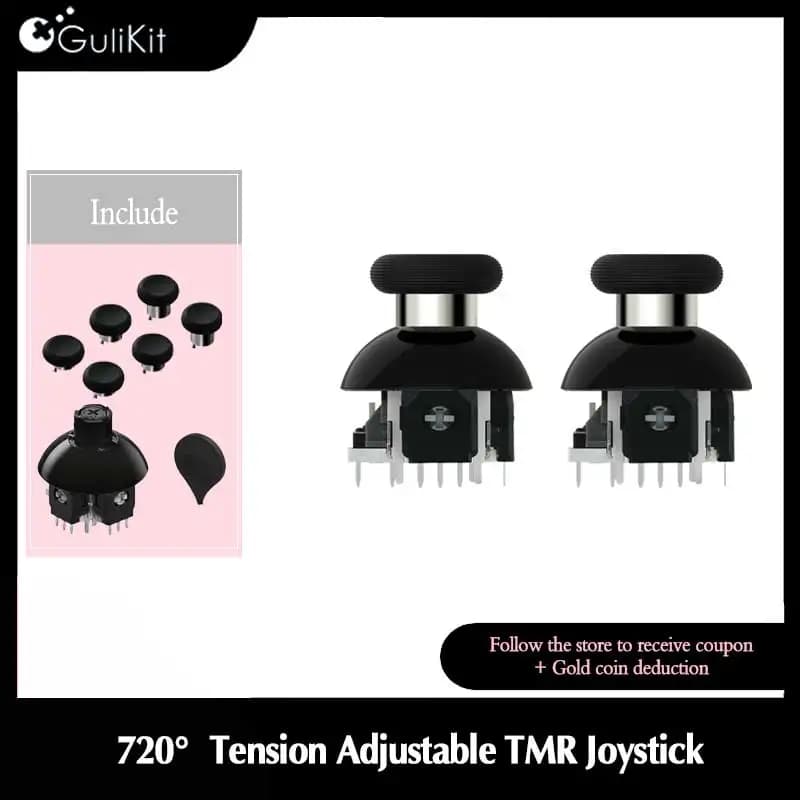 GuliKit 720 ° Joystick TMR a Tensione Regolabile per Switch Pro, Xbox Series/Elite Series 2, Accessori di Riparazione per Giochi PS4 PS5 Edge