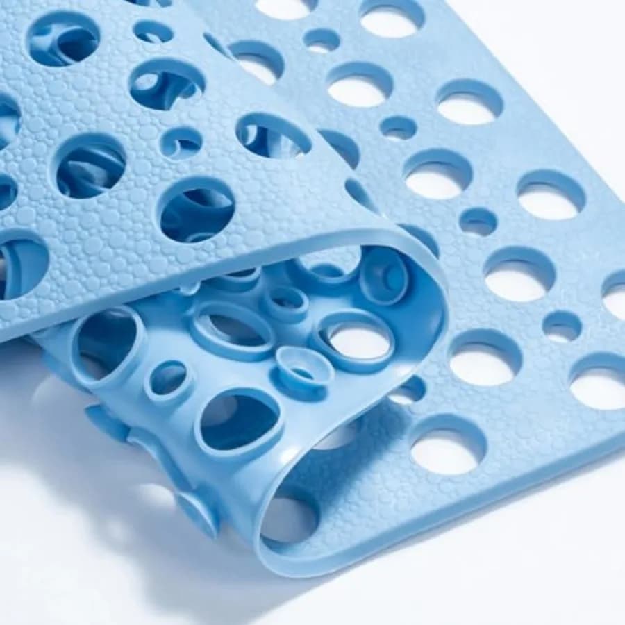 Bathtub Mat Non Slip, Soft TPE Bath Mat for Tub, Efficient Drainage Bathroom Shower Mat with Suction Cups, Bath Tub Mat, Easy t