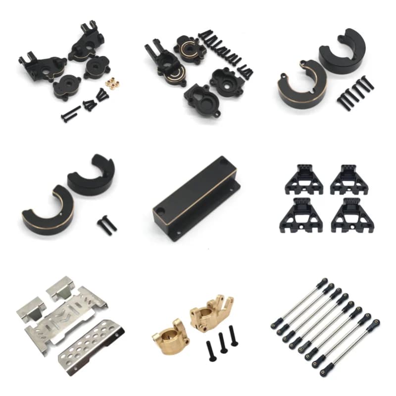 Parti di ricambio YK in ottone per contrappeso e coppa dello sterzo per auto RC Crawler 1:10 YK4106 YK4107 YK41011 YK41012 - Accessori di aggiornamento