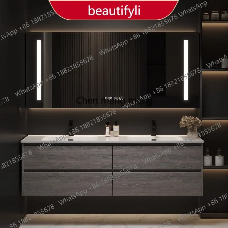 Mobile Bagno Sospeso Classico Salvaspazio M45 con Specchio Smart - Stile Europeo